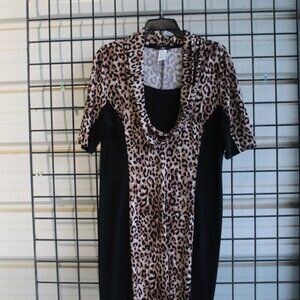 JBS - Animal print - Midi Dress - Size XL